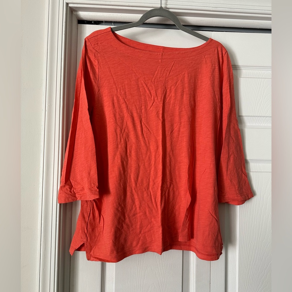 EUC LOFT orange boat neck top